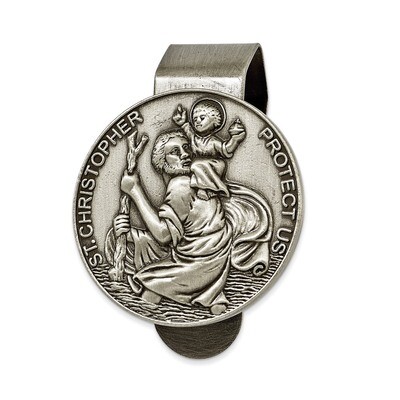 Saint Christopher Protect Us Sun-visor Clip GM943, MPN: GM943, 827225205139