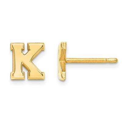 Laser Polished Initial 2 Letter Post Earrings 14k Gold XNE46Y, MPN: XNE46Y,