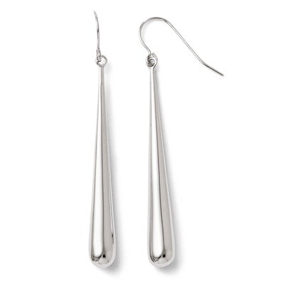 Leslie&#39;s Polished Shepherd Hook Earrings - 14k White Gold HB-43Q, MPN: 43Q, 886774639048