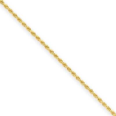 Flash Gold-Plated 1.85mm Diamond-Cut Rope Chain Sterling Silver QDC030G-18, MPN: QDC030G, 191101187…