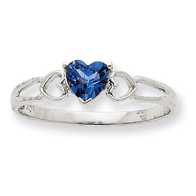 Polished Geniune Blue Topaz Birthstone Ring 10k White Gold 10XBR177, MPN: 10XBR177, 191101091391