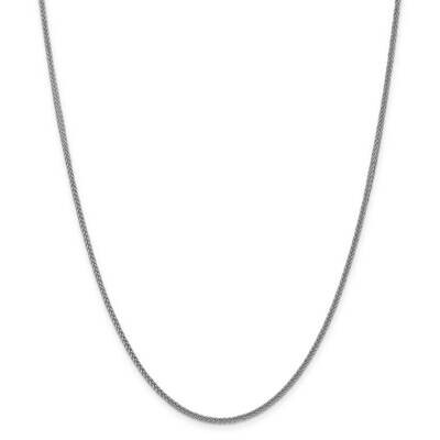 2mm Semi-Solid 3-Wire Wheat Chain 22 Inch 14k White Gold BC126-22, MPN: BC126-22, 883957148342