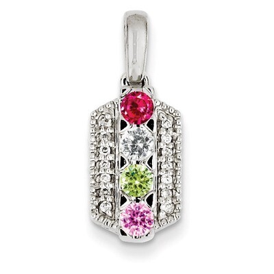 4 Birthstones Family Jewelry Diamond Semi-Set Pendant 14k White Gold XMPW50/4, MPN: XMPW50/4, 88395…