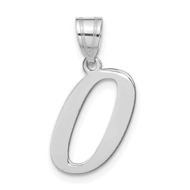 Letter O Initial Pendant 14k White Gold Polished YC1440WO, MPN: YC1440WO, 196904081976