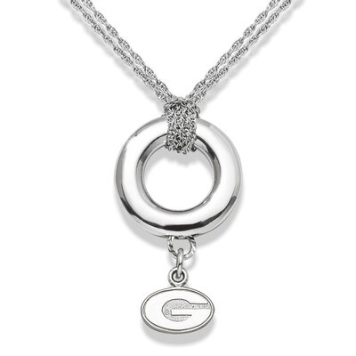 University of Georgia G 3/8 On Halo Neckl Sterling Silver UGA007HALO-SS