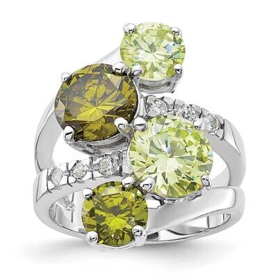 Sterling Silver Polished Multicolor CZ Ring SSCMEI18198-7