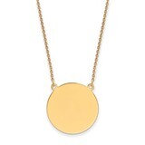 18 Inch 0.013 Gauge Circular Engravable Disc 18 Necklace 14k Gold Plain XM626/13-18, MPN: XM626/13-…