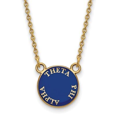 Theta Phi Alpha Extra Small Enameled Pendant with 18 Inch Chain Gold-plated Silver GP012TPA-18, MPN…