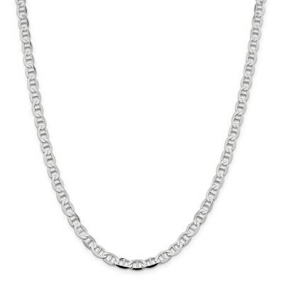 5.7mm Flat Anchor Chain 26 Inch Sterling Silver QLFA120-26, MPN: QLFA120-26,