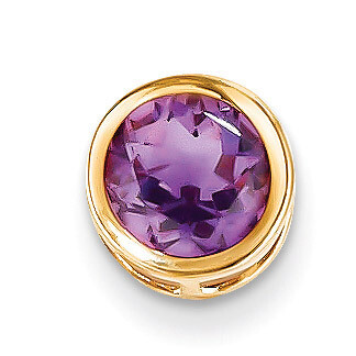 7mm Amethyst bezel pendant 14k Gold XP322AM, MPN: XP322AM, 883957232805