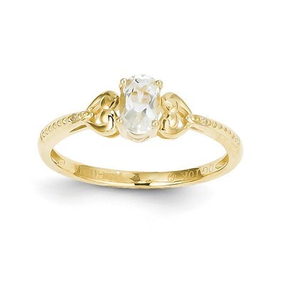 White Topaz Diamond Ring 10k Gold 10XB277, MPN: 10XB277, 883957345291
