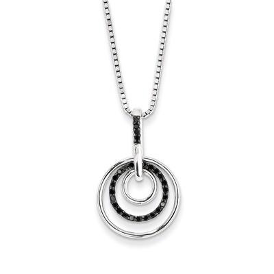 Black &amp; White Diamond Pendant Sterling Silver QP3783, MPN: QP3783, 886774310589