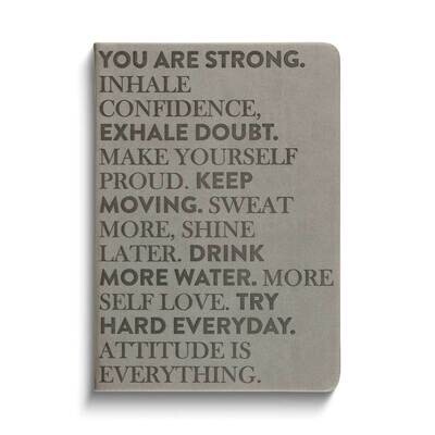 Grey YOU ARE STRONG 6x8 Inch Fitness Guided Journal GM24469, MPN: GM24469, 826635214823