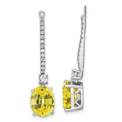 Created Yellow Sapphire Earring Jackets 14k White Gold Lab Grown Diamond EM7508-CYS-050-WLG, MPN: E…