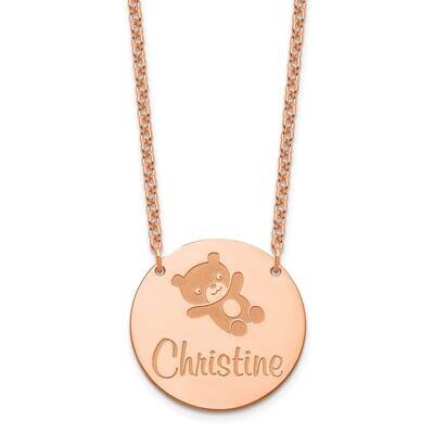Medium Customized Circle Necklace Sterling Silver Rose-plated XNA1044RP, MPN: XNA1044RP,