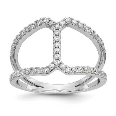 Diamond Vs/Si, D E F, Geometric Fashion Ring 14k White Gold True Origin Lab Grown RM3557-045-WLD, M…
