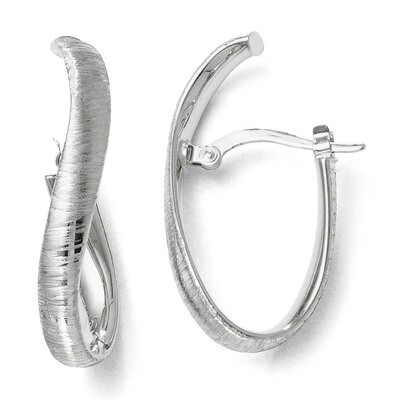 Leslie&#39;s Textured Earrings - 14k White Gold HB-17F, MPN: 17F, 883957023328