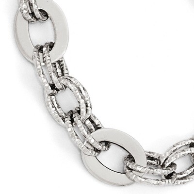 Leslie&#39;s Diamond-cut Bracelet 7.5 Inch 14k White Gold Polished HB-LF546-7.5, MPN: LF546-7.5, 191101…