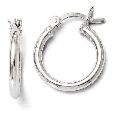 Leslie&#39;s Polished Hinged Hoop Earrings - Sterling Silver HB-VA05, MPN: VA05, 886774569963