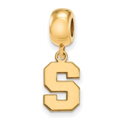 Michigan State University Bead Charm Small Dangle Gold-plated Silver GP036MIS, MPN: GP036MIS, 88677…