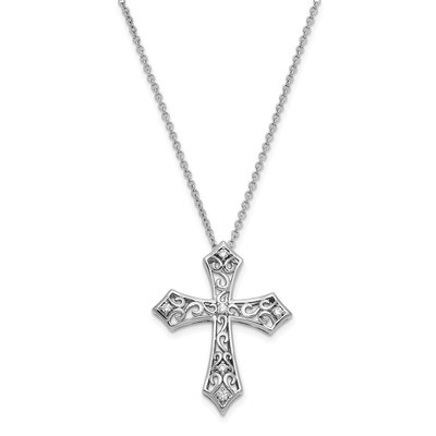 I Still Believe 18 Inch Necklace Sterling Silver CZ Diamond QSX659, MPN: QSX659, 191101228278