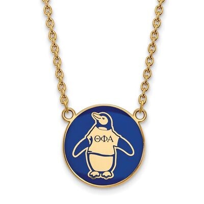 Theta Phi Alpha Small Enameled Pendant with 18 Inch Chain Gold-plated Silver GP043TPA-18, MPN: GP04…