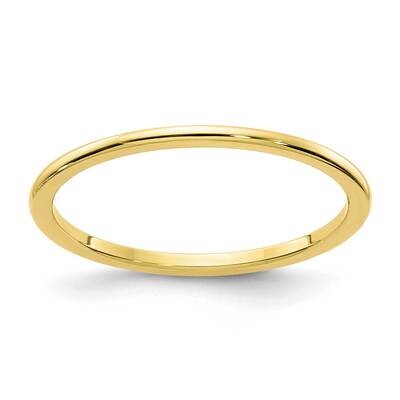 1.2mm Half Round Stackable Band 10k Gold 1STK17-120Y, MPN: 1STK17-120Y, 191101581151