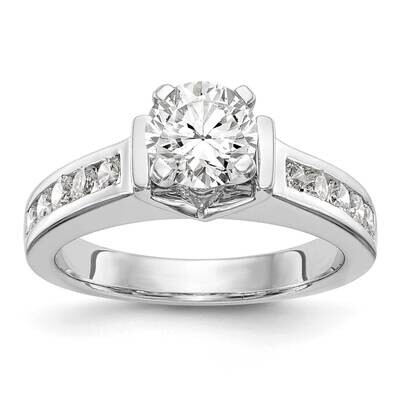 Diamond Vs/Si, D E F, Peg Set Engagement Ring 14k White Gold True Origin Lab Grown RM2666E-050-WLD,…