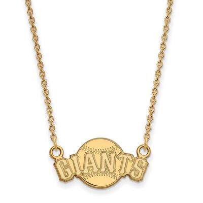 San Francisco Giants Small Pendant with Chain Necklace Gold-plated Silver GP053GIT-18, MPN: GP053GI…