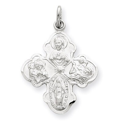 Satin 4-way Medal Sterling Silver QC3464, MPN: QC3464, 883957279275