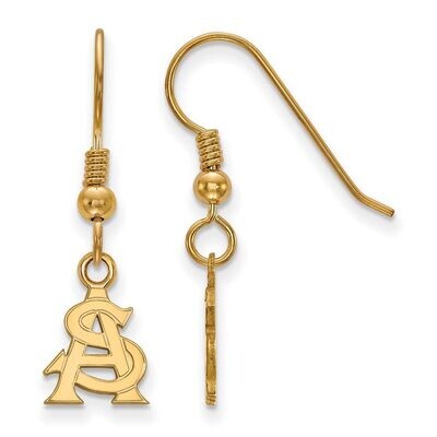 Arizona State University x-Small Dangle Earring Wire Gold-plated Silver GP028AZS, MPN: GP028AZS, 88…