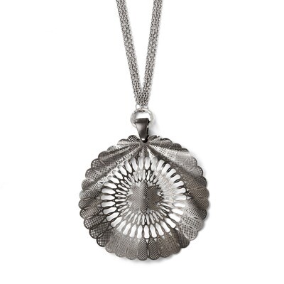 Sterling Silver Rhodium-plated Necklace FN93