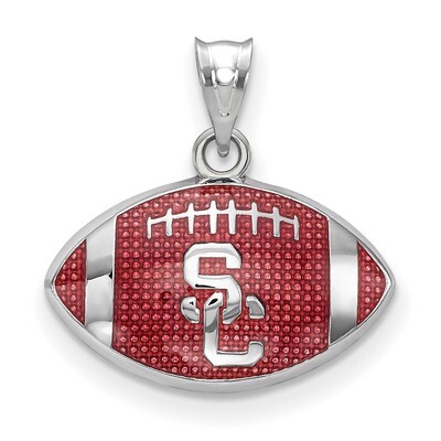 University of Southern California Enameled Football Pendant Sterling Silver SS508USC, MPN: SS508USC…
