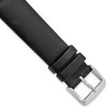 20mm Black Padded No-Stitch Calfskin Stainless Buckle Watch Band Gold-tone BA541-20, MPN: BA541-20,