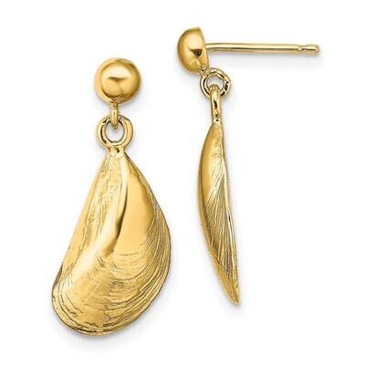 Mussel Shell Dangle Earrings Hp (2 of 2) 14k Gold TE853, MPN: TE853, 637218103843