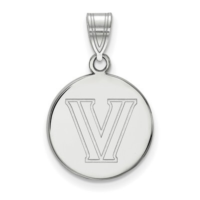 Villanova University Medium Disc Pendant 14k White Gold 4W023VIL, MPN: 4W023VIL, 886774843865