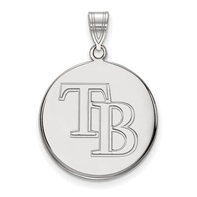 Tampa Bay Rays Large Disc Pendant 10k White Gold 1W012DEV, MPN: 1W012DEV, 886774779157