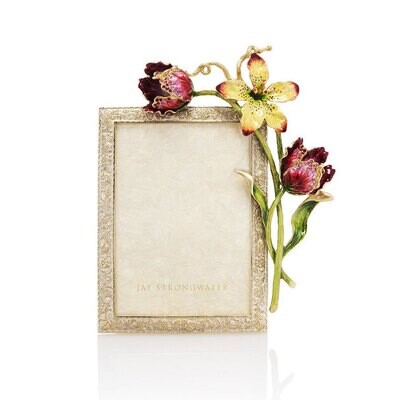 Jay Strongwater Margery Tulip 5 x 7 Inch Picture Frame Flora &amp; Fauna SPF5807-256, MPN: SPF5807-256,