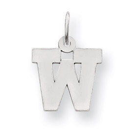 Small Block Initial W Charm 14k White Gold YC665W, MPN: YC665W, 883957973166