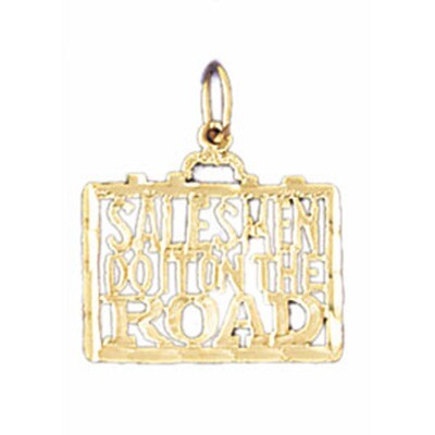 Dazzlers Jewelry Salesmen Do It On The Road Pendant Necklace Charm Bracelet in Yellow, White or Ros…