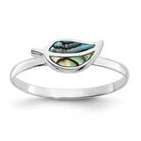 Abalone Leaf Ring Sterling Silver Rhodium-Plated QR7217, MPN: QR7217,