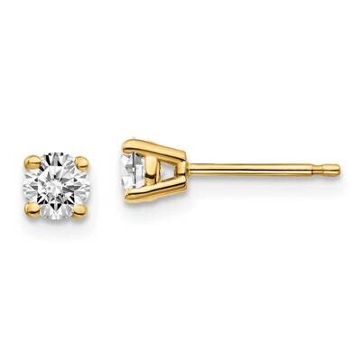 1/2ctw Certified VS/SI D E F Lab Grown Diamond 4-Prong Earrings 14k Yellow Gold EM1006-050C-LD, MPN…
