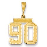 Number 90 Charm 14k Gold Medium Diamond-cut  MN90, MPN: MN90, 883957140025