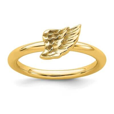 Yellow-plated Angel Wing Ring Sterling Silver QSK1984, MPN: QSK1984, 191101723902