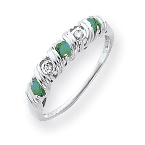 2.75mm Emerald Diamond Ring 14k white Gold Y4719E/A, MPN: Y4719E/A, 883957600949