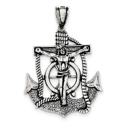 Mariner Cross Pendant Sterling Silver Antiqued QC8363, MPN: QC8363, 191101362446