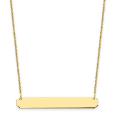 Polished Blank Bar Necklace 10k Gold Medium 10XNA1203Y, MPN: 10XNA1203Y, 196904159057