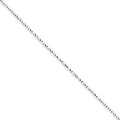 0.80mm Solid Diamond-cut Spiga Chain 16 Inch 14k White Gold PEN126-16, MPN: PEN126-16, 883957126166