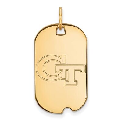 Georgia Institute of Technology Small Dog Tag 14k Yellow Gold 4Y021GT, MPN: 4Y021GT, 886774875927