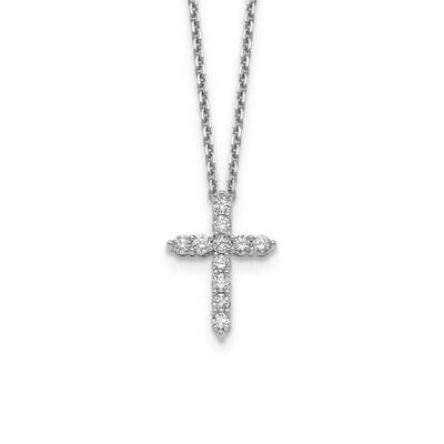 Cross Pendant with Chain 14k White Gold PM1000-050-WA, MPN: PM1000-050-WLD, 191101806032